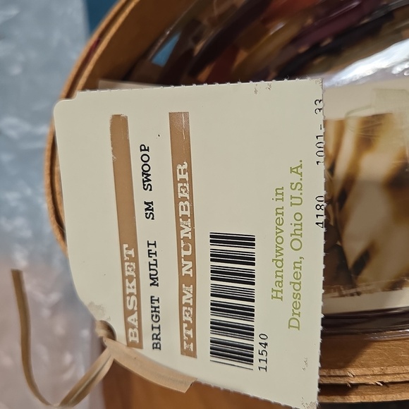 Longaberger Multicolor Woven Basket Little Crocus Booking - Picture 2 of 5